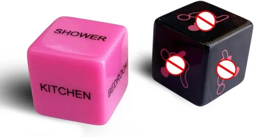 Miniatura 7 de Dados nocturnos para parejas que brillan en la oscuridad: juego romántico de dados de amor, divertido juego de relaciones y regalo para aniversario