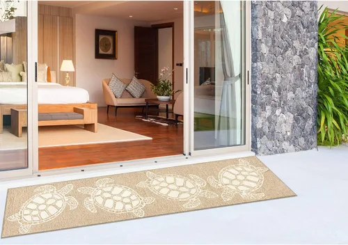 Miniatura 19 de Liora Manne CAPR5163633 - Alfombra costera para interiores y exteriores, color azul marino, 2 pies x 5 pies Cuerdas Navy