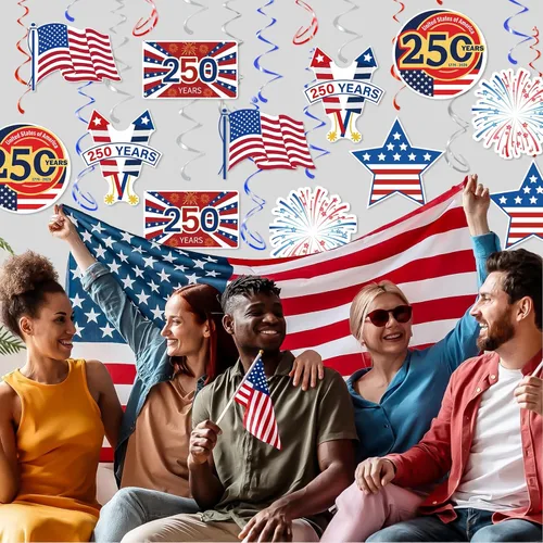 Miniatura 3 de 6 7 Birthday Hanging Swirl Decorations, 30Pcs Six Seven Party Ceiling Streamers for 6 7 Meme Ice Cream Birthday Party Supplies