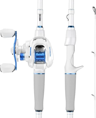 KastKing Centron Lite|Set de 2 cañas de pescar de grafito IM6/guías de acero inoxidable con anillos de cerámica/asas contorneadas de EVA/talón de