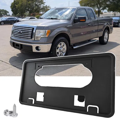 Miniatura 10 de Marco de matrícula delantero para Ford F150 2018 2019 2020 sin taladro, soporte de montaje para parachoques delantero, accesorios F-150