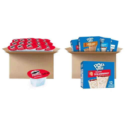 Pringles Papas fritas de papas fritas, pilas de aperitivos, aperitivos para el almuerzo, aperitivos de oficina y niños, originales (36 tazas) +