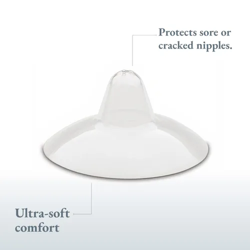 Miniatura 2 de Ameda Protector de pezón de contacto, apertura de 0.945 in, silicona flexible ultrafina, fomenta la fijación del bebé al pecho, ideal para problemas