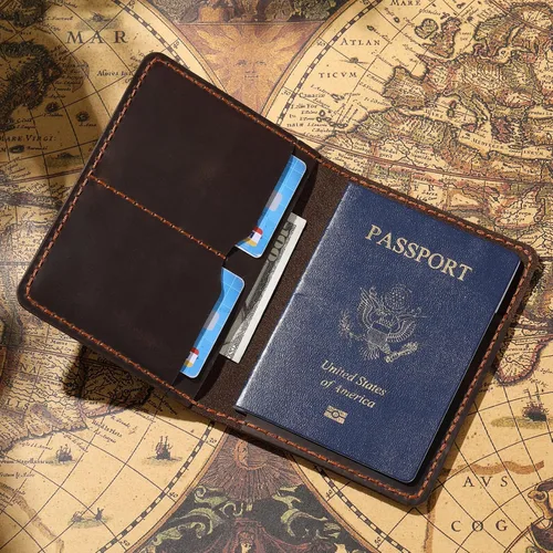 Miniatura 8 de Soporte para pasaporte, Marrón oscuro, Classic