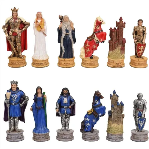 Miniatura 4 de Juego de ajedrez para adultos y niños, juego de ajedrez de madera y personajes, tablero de ajedrez plegable portátil, juego para adultos y niños