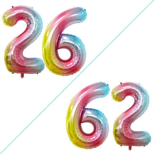 Miniatura 291 de Goer, conjunto de globos de papel aluminio para decoraciones de cumpleaños, globos de las letras de feliz cumpleaños y de números Oro