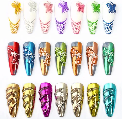 Miniatura 7 de Polvo de uñas cromado camaleón holográfico morado oscuro, purpurina fina para brillo de uñas, efecto de espejo mágico metálico, lavanda, manicura