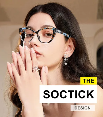 Miniatura 5 de Lentes de lectura elegantes para mujer, paquete de 4 unidades, de gran tamaño, bloquean la luz azul, con combinaciones de colores de moda (C1 x 0.00)