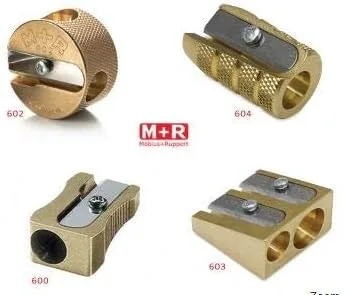 Miniatura 2 de Mobius + Ruppert (M+R) Sacapuntas de latón - ¡elige entre 4 formas! Fabricado en Alemania, ¡el sacapuntas más fino del mundo! (600 - Punta única)