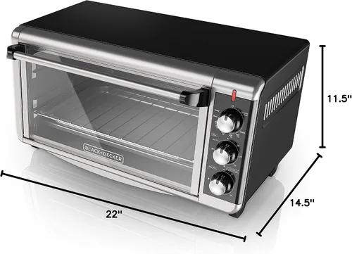 Miniatura 12 de Horno tostador a convección Black + Decker, 8 rebanadas, extra-amplio, para mesada, Acero inoxidable/Negro