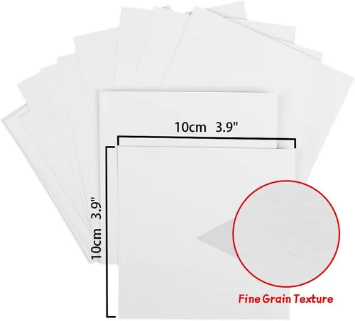 Miniatura 2 de Cuaderno de bocetos de acuarela de 3.9x3.9 pulgadas, 20 hojas de 300 GSM (140 lb) Papeles de dibujo de arte texturizados de grano fino desgarrables