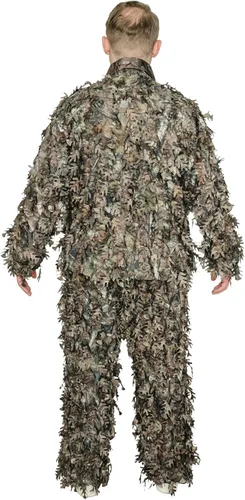 Miniatura 2 de QuikCamo Mossy Oak 3D Leafy Camo Ghillie Suit - Breathable Quiet Mesh, Snaps and Zippered Pockets for Turkey Hunting