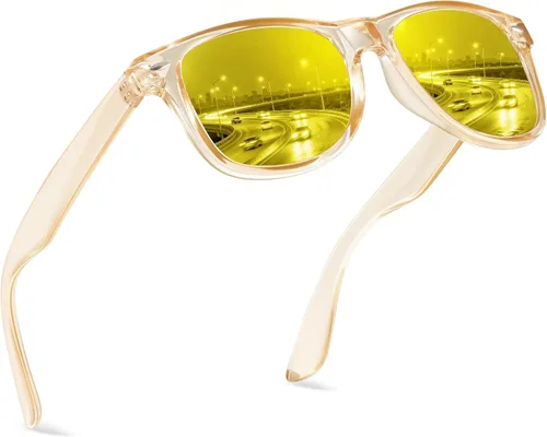 Miniatura 43 de FEIDUSUN Lentes de sol polarizados para hombre y mujer, lentes de sol retro negros para conducir, pescar, protección UV