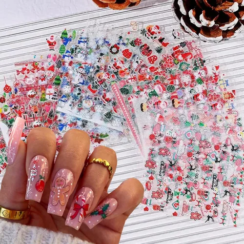 Miniatura 21 de Calcomanías de uñas de gato, 8 hojas de calcomanías autoadhesivas 3D con diseño de gato dorado, plateado, negro, blanco, para niños, niñas, mujeres