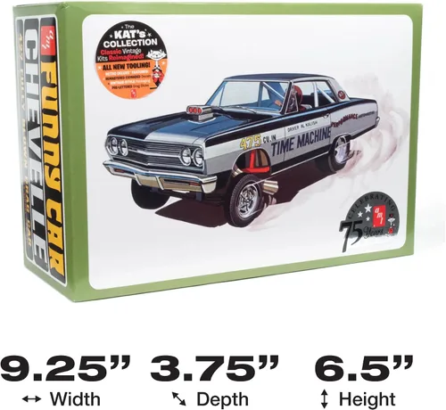 Miniatura 6 de AMT 1965 Chevy Chevelle AWB Time Machine 1:25 Kit de modelo a escala