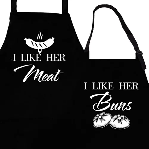 Miniatura 9 de Rosoz Funny Couple Aprons - Gift Ideas For Her Him - Kitchen Cooking Set - Birthday, Wedding, Anniversary, Bridal Shower