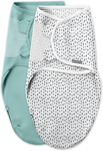 Miniatura 12 de SwaddleMe Luxe Easy Change Swaddle, Ellie Elephant/Triángulo Gris, S/M (0-3 meses)