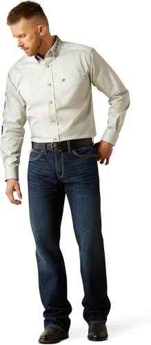 Miniatura 24 de Ariat Camisa de sarga con logotipo del equipo para hombre