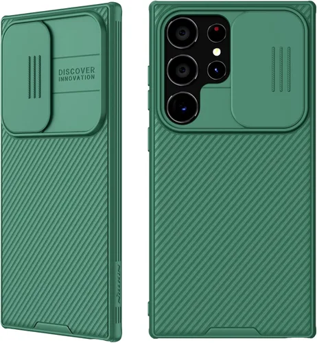 Miniatura 18 de Mangix Funda para Samsung Galaxy S22 Ultra con cubierta para cámara, delgada funda protectora de policarbonato delgado a prueba de golpes con Negro