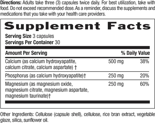 Miniatura 5 de Country Life Target-Mins Complejo de calcio y magnesio - 1000 mg de calcio, 500 mg de magnesio, suplemento sin gluten para la salud ósea