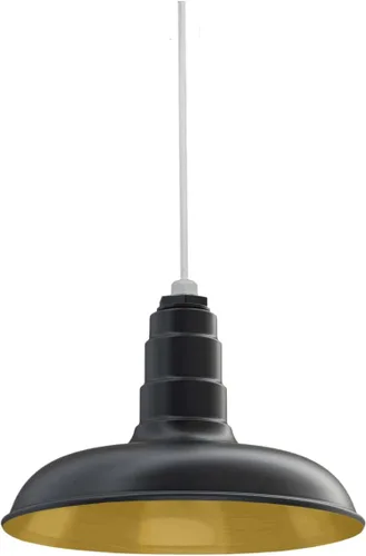 Miniatura 67 de Steel Lighting Co. Malibu - Lámpara colgante Montaje en techo Domo de 14 pulgadas vástago de 12 pulgadas Estilo de granja de acero Rojo