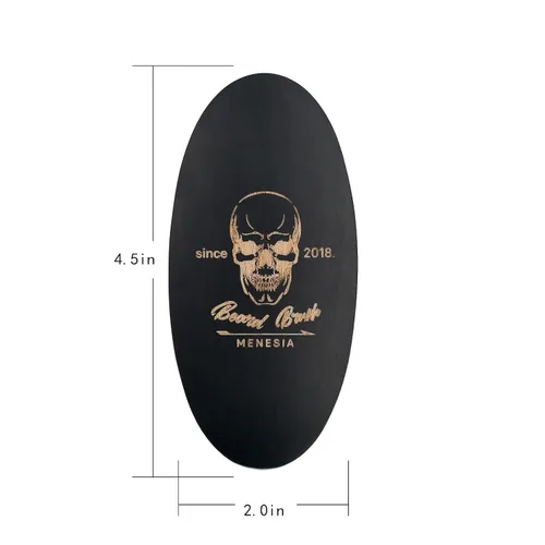 Miniatura 2 de Cepillo de barba y pelo con cerdas de jabalí negro para hombres, pequeño cepillo de madera de viaje para el bolsillo (negro)
