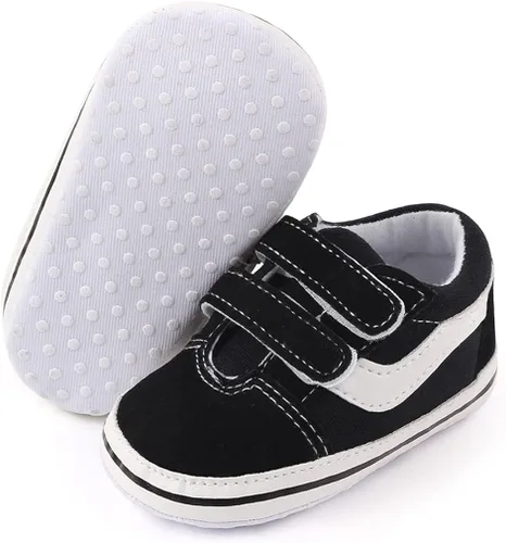 Miniatura 5 de haozaye Zapatos para bebés niños y niñas, suela de goma antideslizante, alta calidad, piel sintética, para primeros pasos, para cuna, recién