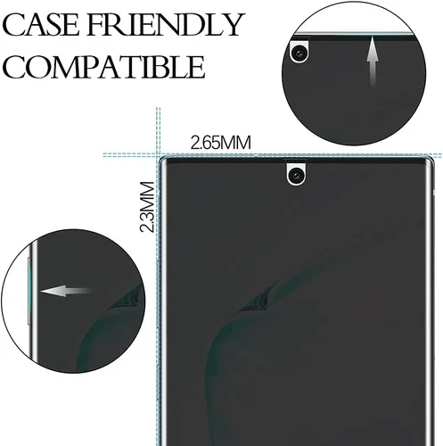 Miniatura 5 de LWYHL - Paquete de 2 protectores de pantalla de privacidad para Note 10 Plus, película de TPU flexible antiespía para Samsung Galaxy Note 10+