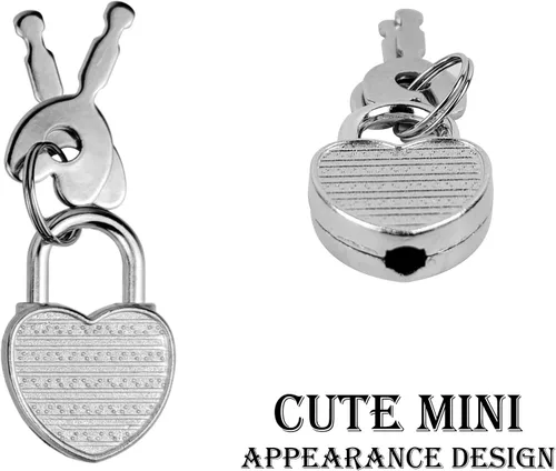 Miniatura 3 de Paquete de 5 mini candados para diario, cerraduras pequeñas con llaves, cerraduras pequeñas para equipaje para viajes, diario, joyas, mochila, cajas