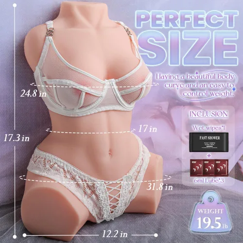Miniatura 3 de Muñeca Sexual Realista Masturbador Masculino - Juguete Sexual Masculino Pechos Grandes Suaves y Glúteos Torso Sexual, Coño de Bolsillo con Textura