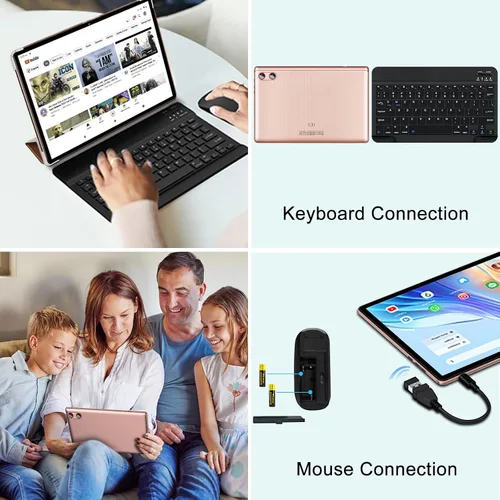 Miniatura 6 de 2025 Tablet Android 14 de 10 pulgadas con 22 GB RAM 128 GB ROM 1 TB de expansión, tablets con teclado ratón, Octa-Core, batería de 8000 mAh