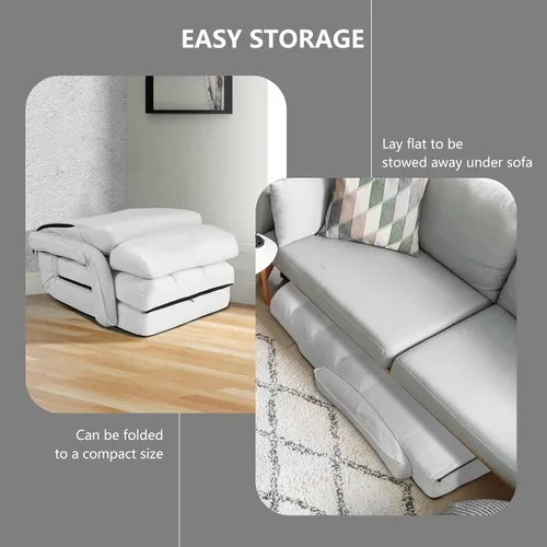 Miniatura 6 de Giantex Chaise Lounge - Sillón plegable multiusos para interiores, 6 posiciones ajustables, reposabrazos integrados, almohada lumbar, asiento