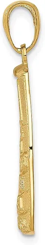 Miniatura 2 de Collar con dije de oro amarillo de 14 quilates del sur de EE. UU. Key West con dije de oro amarillo del sur de la mayoría de los puntos de EE. UU.