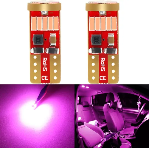 Miniatura 17 de PHINLION Bombillas LED de 500 lúmenes, 194 bombillas LED de 6000 K, color blanco, superbrillante, 168 2825 W5W T10, cuña LED de repuesto