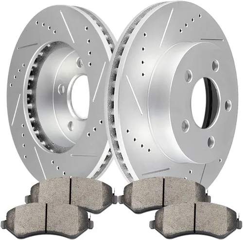 Miniatura 9 de SCITOO Brake Kits For Jeep For Cherokee 1999-2001,For TJ 1999-2006,For Jeep For Wrangler 2000-2006 Front Drilled & Slotted Disc Brakes Rotors and