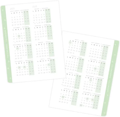 Miniatura 3 de Calendario 2022 2023 - Septiembre a Agosto - Victoria - Página de día - A5-5.9 x 7.9 in - Encuadernación Wire-o - Español - Inglés - Takenote