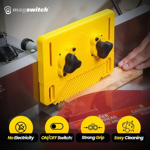 Miniatura 4 de Magswitch Kit de inicio de herramientas de carpintería y accesorios, con tabla de plumas, bloque de empuje de montaje y soporte de abrazadera