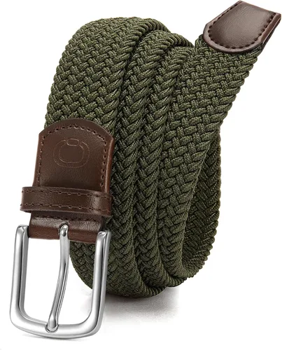 Miniatura 21 de CHAOREN Cinturón para hombre, cinturón de golf trenzado elástico para hombres de 1 3/8 pulgadas, regalo para pantalones de golf, pantalones cortos