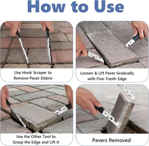 Miniatura 2 de 2 herramientas de extracción de pavimentadoras, extractor de pavimentadora con raspador de juntas, herramienta extractor de acero galvanizado