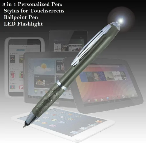 Miniatura 7 de SYPEN Bolígrafo personalizado, bolígrafo 3 en 1, lápiz táctil y bolígrafo linterna, bolígrafo de regalo personalizado para hombres, mujeres