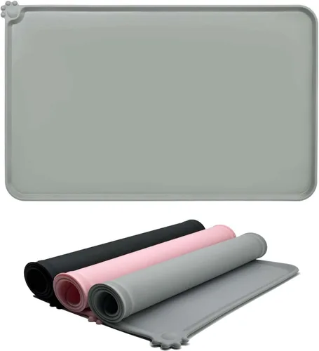 Tapete de silicona impermeable de 18.8 x 12 pulgadas, antideslizante para tazón de mascotas, tapete de alimentación de mascotas (18.8 x 12 pulgadas,
