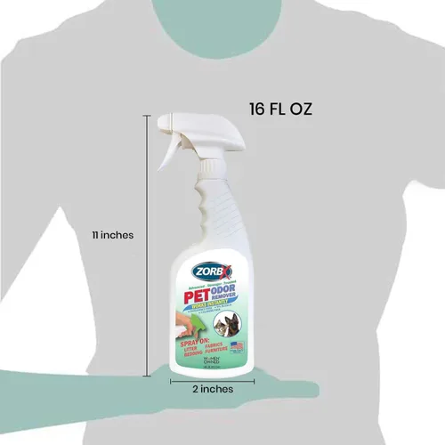 Miniatura 8 de ZORBX Spray removedor de olores de mascotas sin perfume de 16 onzas líquidas – Sin perfume fuerte removedor de olores de arena – Control avanzado