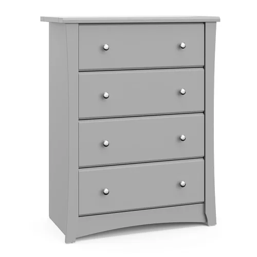 Miniatura 10 de Storkcraft Crescent - Cómoda de 4 cajones (negro) - Certificado GREENGUARD Gold, cómoda fácil de combinar para guardería y dormitorio de niños