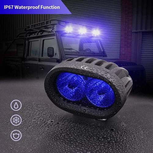 Miniatura 5 de Luz azul de la seguridad de la carretilla elevadora 8PCS de 20W LED, luz de advertencia de seguridad de la carretilla elevadora de Warehouse Luces