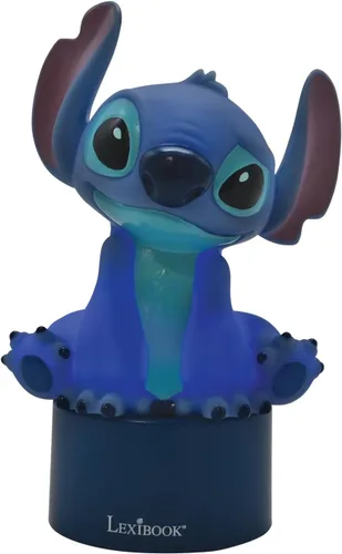 Miniatura 2 de LEXiBOOK, Disney Stitch, luz nocturna con altavoz, cambio de color, luz suave, funciona con pilas, azul, NS01D