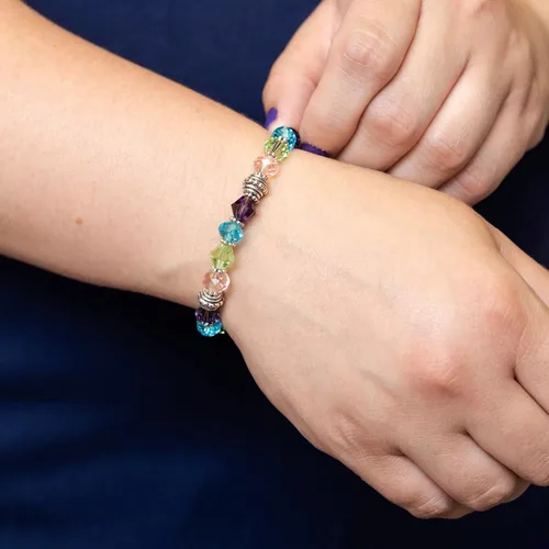 Miniatura 25 de Pulsera elástica de alerta médica, pulsera de identificación médica de repuesto intercambiable, etiqueta de identificación no incluida, cristales