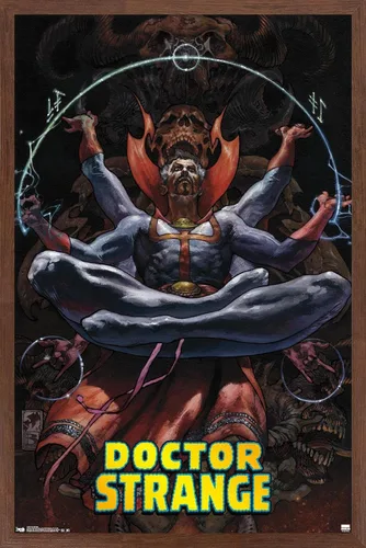 Miniatura 16 de Trends International Marvel Comics Doctor Strange - Póster de pared meditando, 14.725 x 22.375 pulgadas, versión enmarcada de madera de granero