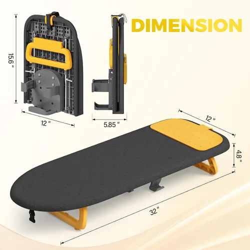 Miniatura 3 de KINGBOARD Tabla de planchar de mesa, pequeña tabla de planchar con soporte para planchar, mini tabla de planchar plegable, fácil almacenamiento