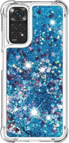 Miniatura 67 de Glitter Sparkle Moving Quicksand Flowing Cover para Xiaomi Redmi Note 10S Bling Liquid Clear Star Heart Silicona Bumper Funda transparente de goma a
