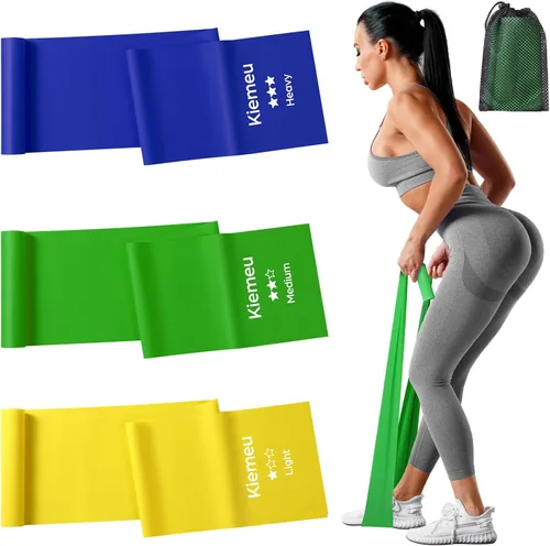 Bandas de Resistencia Planas para Fisioterapia y Rehabilitación, Pilates, Yoga, Bandas Elásticas de Látex para Entrenamiento de Resistencia para